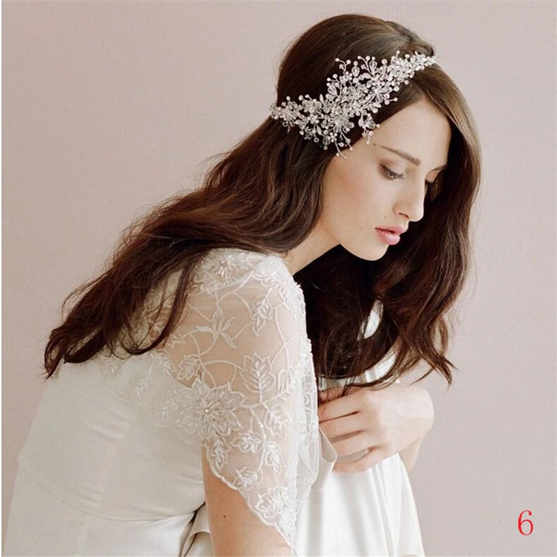 Headwear Vintage Crystals Hair Jewelry 2016 Bridal Hats with Pearls