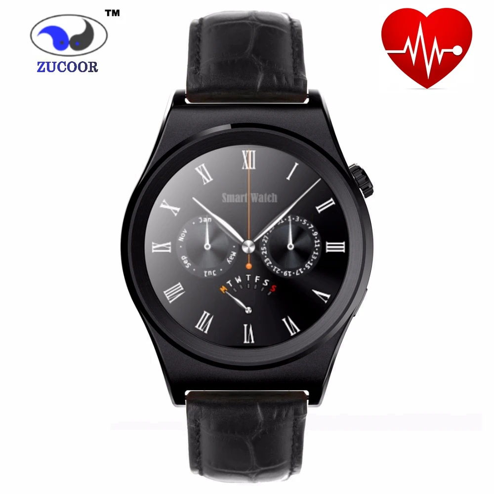 Smart Watch X10 Sports SmartWatch Heart Rate Monitor Fitness Tracker Genuine leather Mobile Wristwatch for Android IOS Phone Men