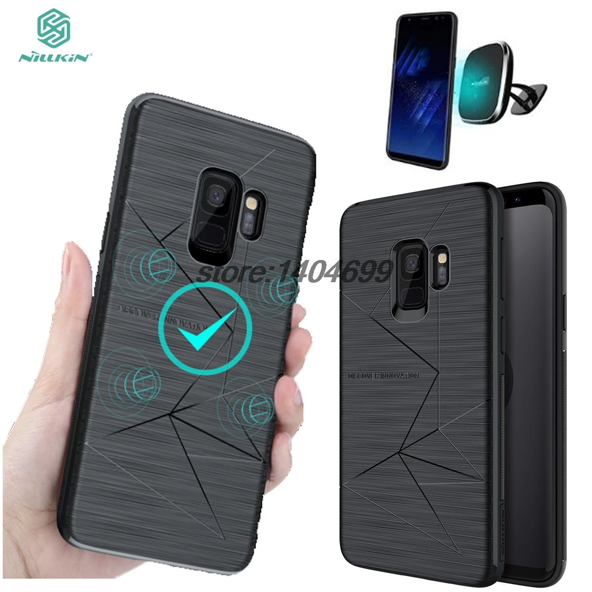 

Nillkin For Samsung Galaxy S9 Case Magic QI Wireless Charging Receiver TPU Back Cover Car Magnetic Holder For Samsung Galaxy S9