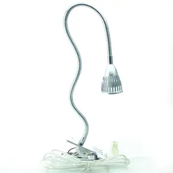 

LED Desk Table Light 5x1W Clamp Clip on Gooseneck High Power Lamp 85-265V EU/US Plug