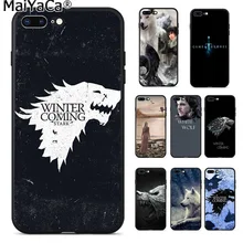 MaiYaCa Игра престолов волк узор ТПУ Мягкие аксессуары для телефонов Чехол для Apple iPhone 8 7 6 6S Plus X XS MAX 5 5S SE XR