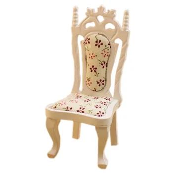 

ABWE 1/12 Dollhouse Miniature Vintage Furniture Living Room Chair White