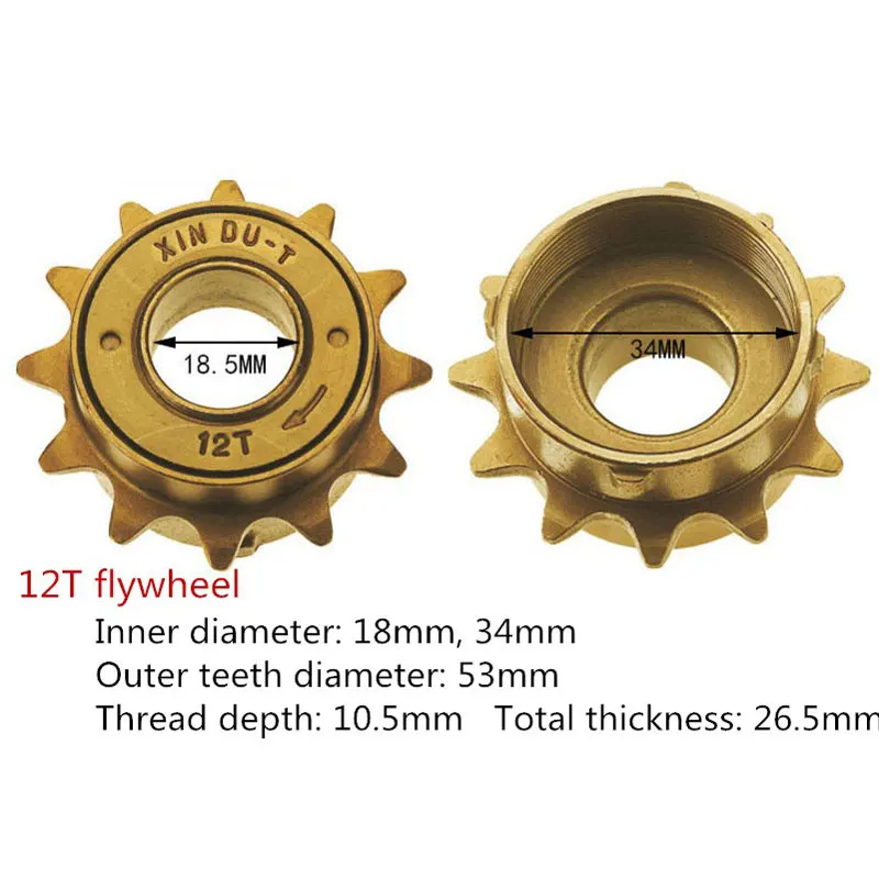 Single Speed Freewheel 12T/14T/16T Flywheel Sprocket Gear Three-speed Bicycle Freewheel Bicycle Accessories CZF005 bicycle sprocket gear bicycle parts bike sprocket bike freewheel