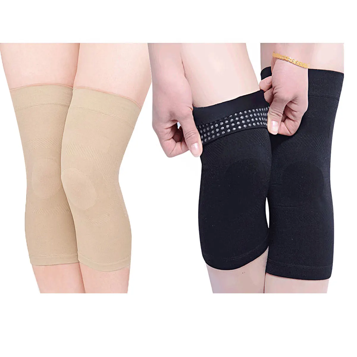 1 Pair Lightweight Knee Compression Brace Support Sleeves Leg Protector