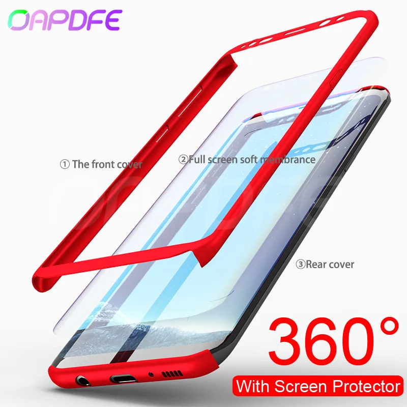 

OAPDFE Luxury 360 Full Degree Cover Phone Case For Samsung S7 Edge Note 8 9 Case For Samsung Galaxy S9 S8 Plus Shockproof Case