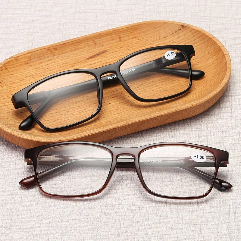 Модные мужские очки для чтения по рецепту, женские простые квадратные очки для дальнозоркости, дальнозоркости, ультралегкие очки для чтения