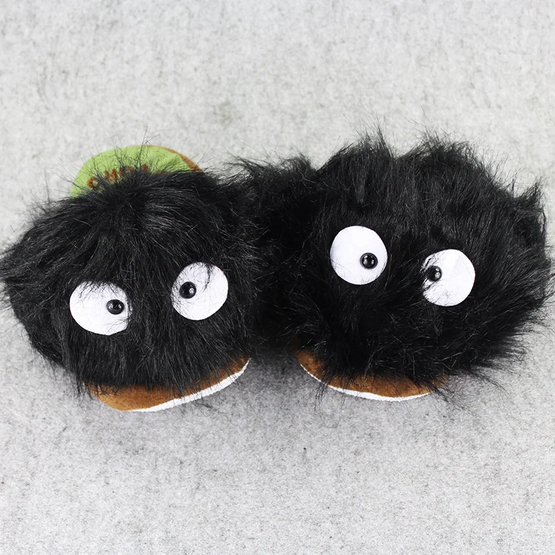 1 Pair 27cm My Neighbor Totoro DustBunny Miyazaki Hayao indoor Slippers Plush Shoes Warm Winter Adult