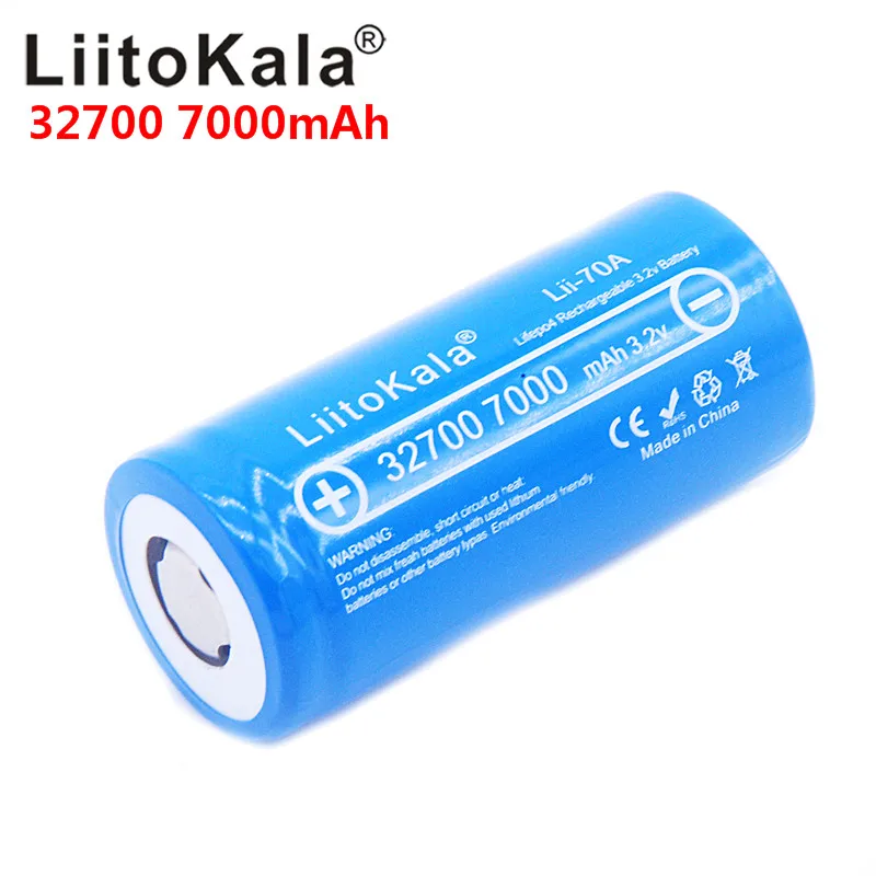 LiitoKala Lii-70A 32700 3,2 в 7000 мАч lifepo4 аккумуляторная батарея 5с разрядка батарея для резервного питания фонарик