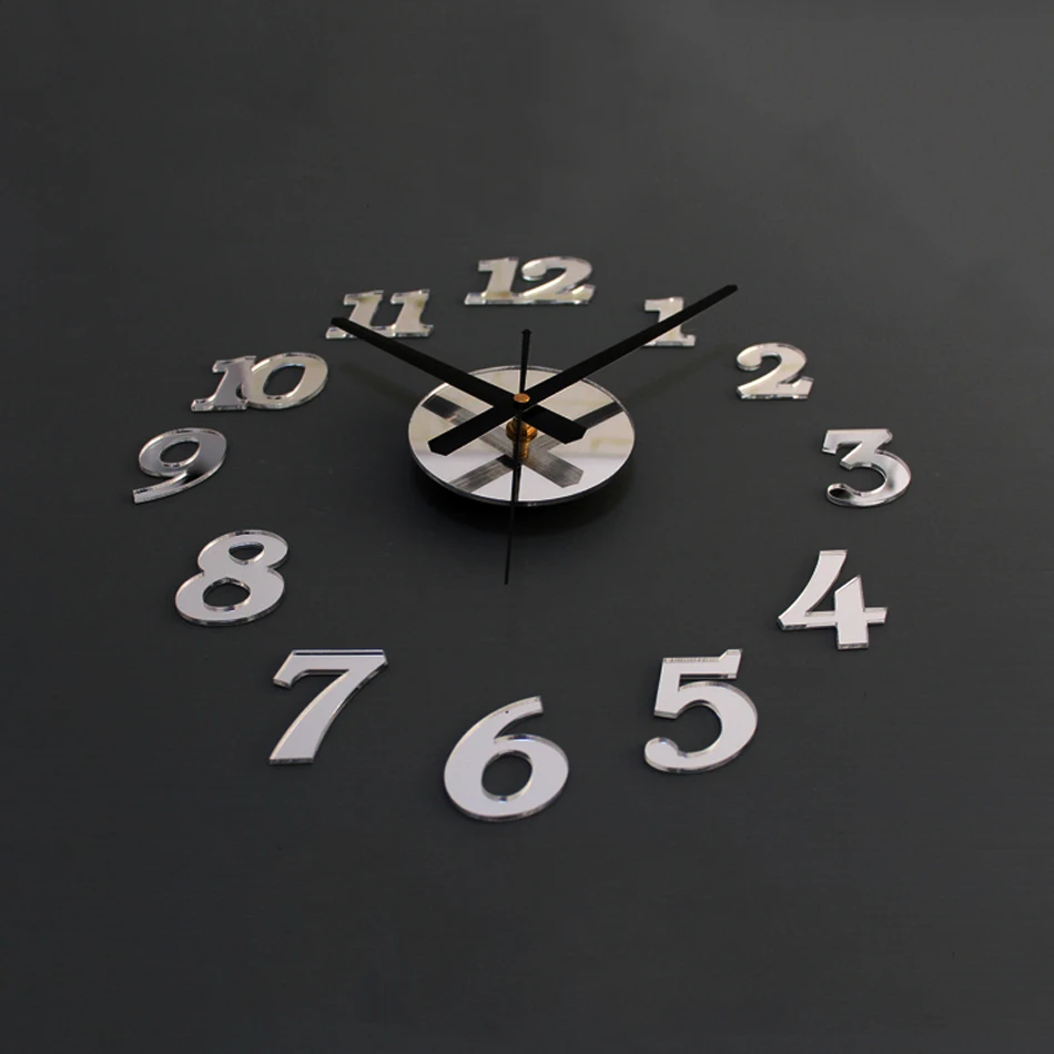 Арабские цифры Творческий Античная DIY самоклеющиеся акрил Гостиная настенные часы кварцевые 3D цифровой Дизайн и Декор Ретро Книги по искусству часы