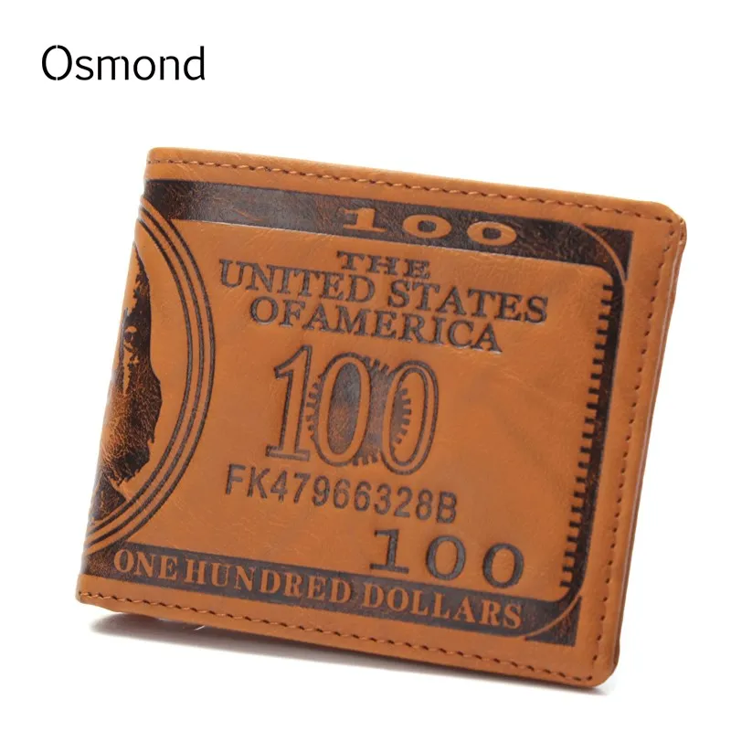 Osmond 100 искусственные короткие кошельки кожаные мужской кошелек американский