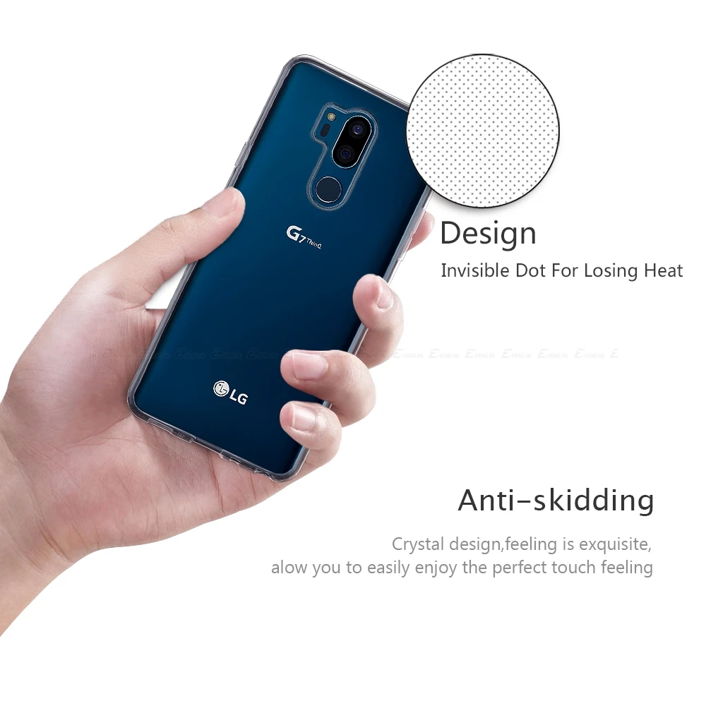 Прозрачный мягкий силиконовый чехол для телефона LG Q8 Q7 Q6 Q6a G8S G8X G7 G6 V60 V50 V50S V40 V35 V30
