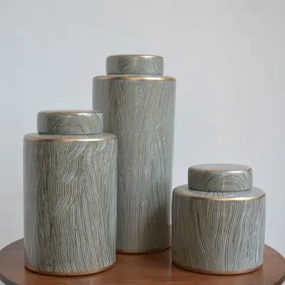 

European Ornamental Ceramic pot Household Decorations Porcelain Decorative Jar Dining Room Soft Ornament porcelain jar vase
