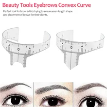 Брови влево и вправо стройная измерительная линейка инструмент красоты дрейфующий бровь выпуклая кривая позиционирование линейка для нанесения татуировки аксессуары