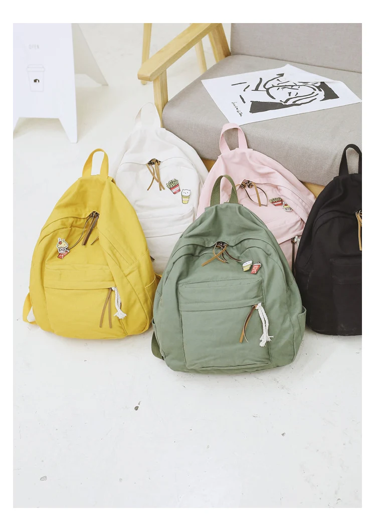 Menghuo Women Backpack for School Teenager Girls Vintage Stylish School Bag Ladies Cotton Fabric Backpack Female Bookbag Mochila (43)