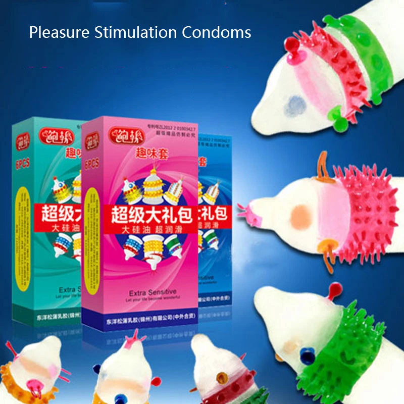 6pcs Lot Large Particles Pleasure Condom Female G Spot Vaginal Stimulation Condoms Adult Sensitive Orgasm Latex Condom Condoms Aliexpress