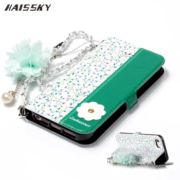 

Flower Leather Case For iPhone 5 5s SE 6 6s 7 8 Plus Flip Phone Case For iPhone 11 Pro Max X XR XS Max Wallet Cases Hand Chain