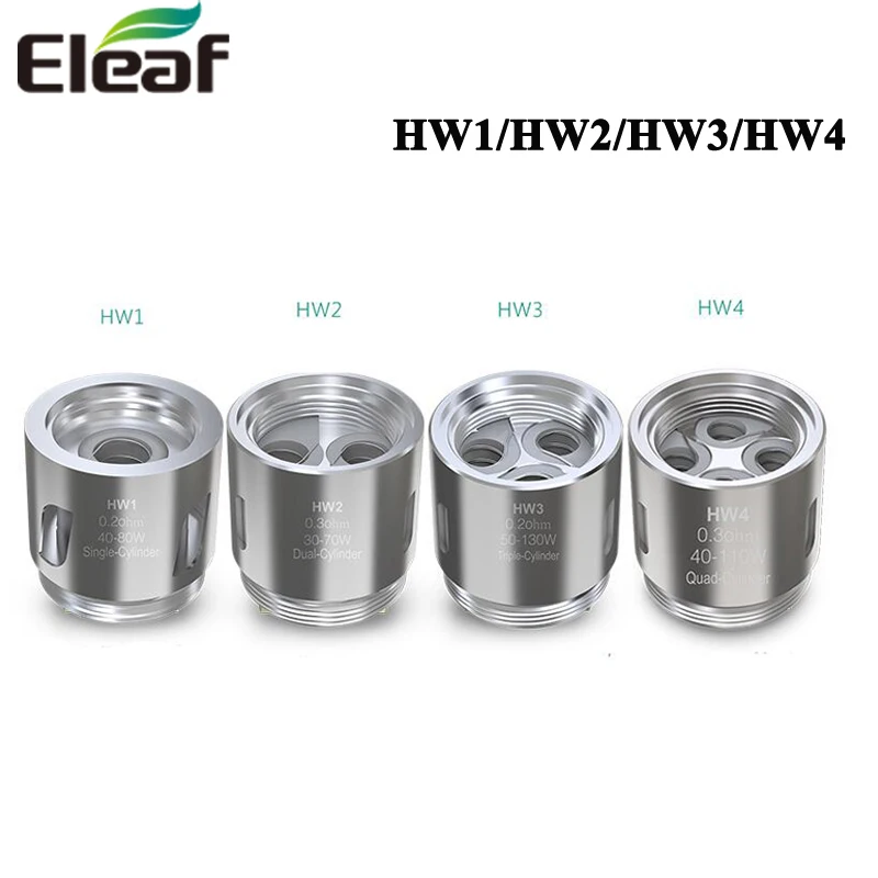 5 шт./лот катушка Eleaf HW1 HW2 двухцилиндровая головка HW3 трехцилиндровый сердечник HW4