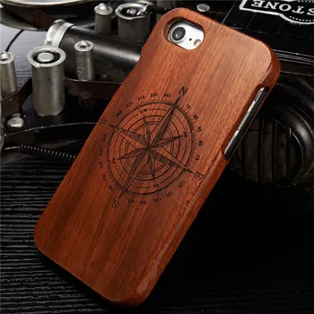 

Genuine Wood Bamboo 5 6 Skins Nature Carving Wooden Hard Cover Case For Apple iPhone 7 7 Plus 6S 5S SE Cover Shell+free gift