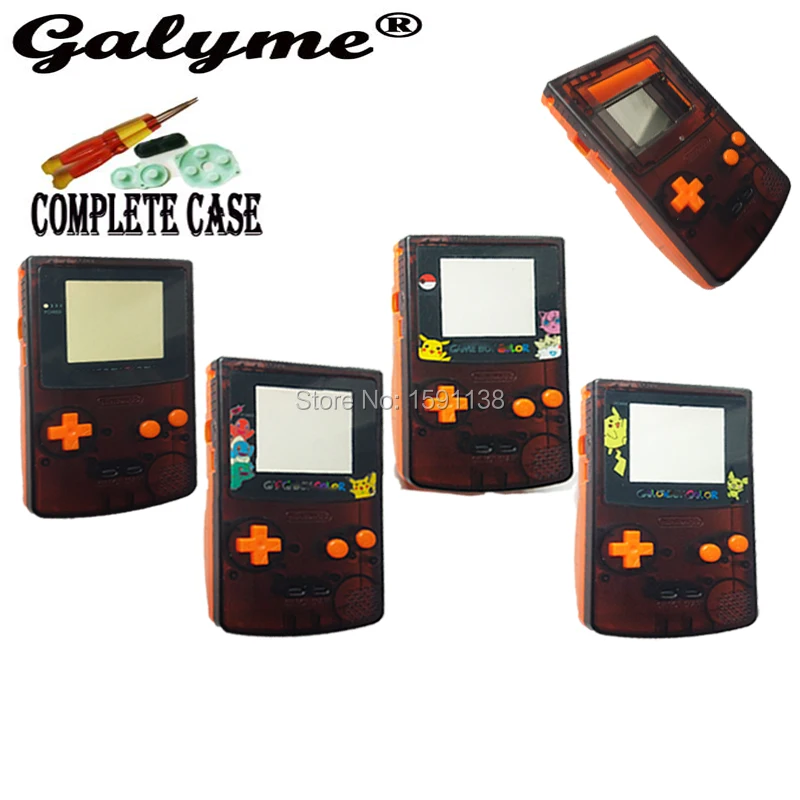 

Hot Full Set Plastic Case Cartoon Pattern Limited Lens Housing Shell Cover For GameboyColor Game Console GBO DMG Boy Advance