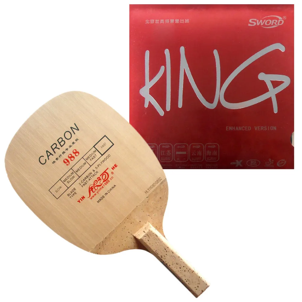 

Original Pro Table Tennis PingPong Combo Racket Galaxy Yinhe 988 with Sword KING (Enhanced version) Rubber Japanese Penhold JS