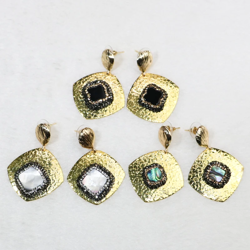 

5 Pairs golden pieces dangle earring geometric earrings retro earrings jewelry earrings for women wholesale jewelry 9381