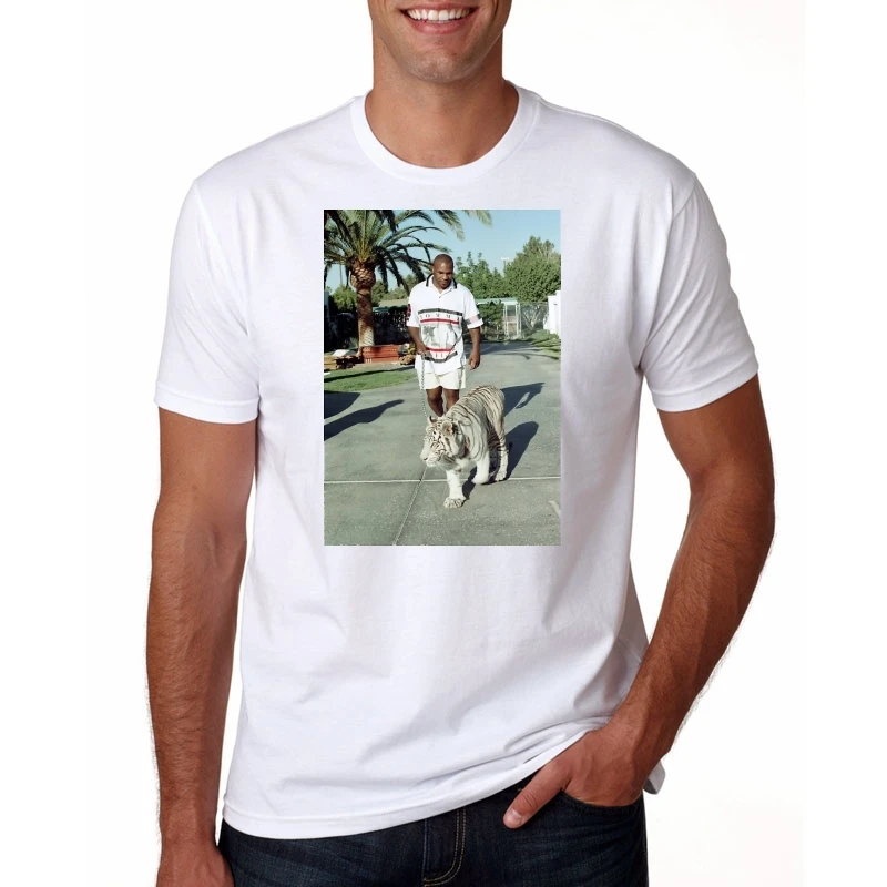 

Brand Mens T Shirt Slim Neck T-shirt Men Short Sleeve Shirt Casual tshirt Tee Tops Mike Tyson prints Shirt