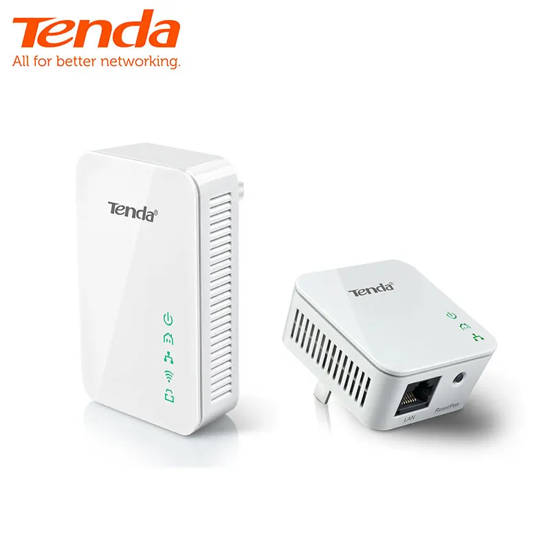 

Tenda P202+PA202 Mini 300Mbps PowerLine Ethernet Adapter,PLC adapter, Compatible with Wireless Wifi Router, IPTV, Plug and Play
