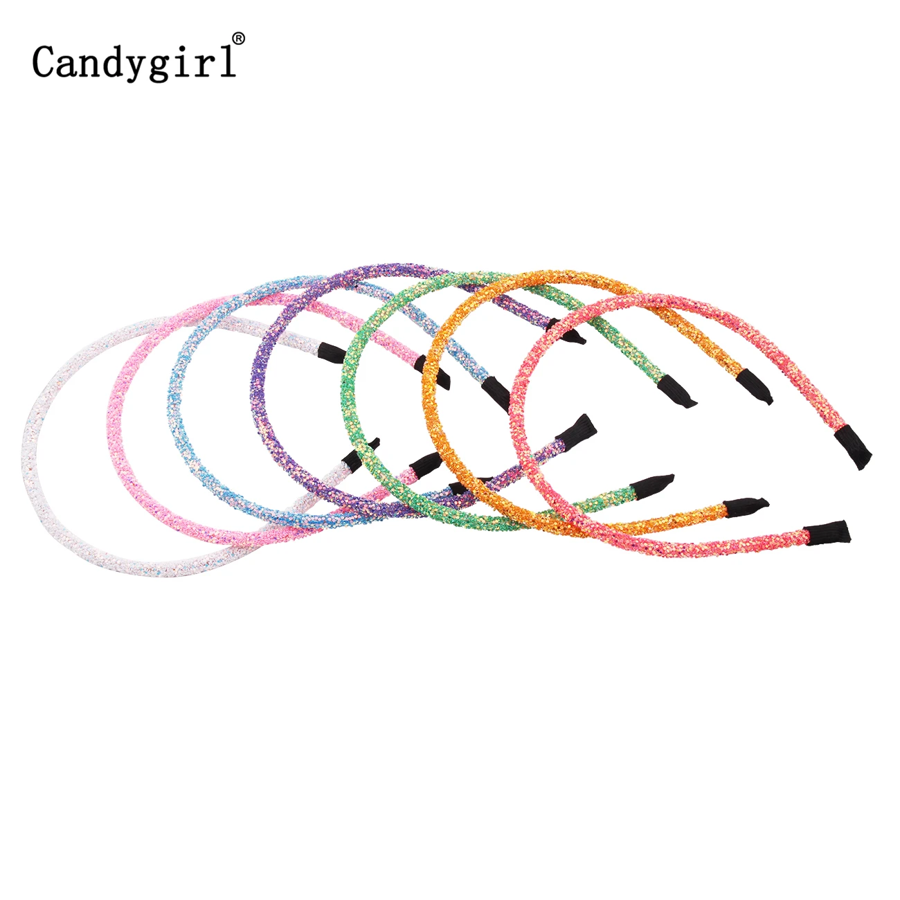 8pcs Children Glitter Shiny Sequins Headband Novelty Hair Bands Hair Hoop for Girls Women Girls Headbands Halloween Headdress large hair clip