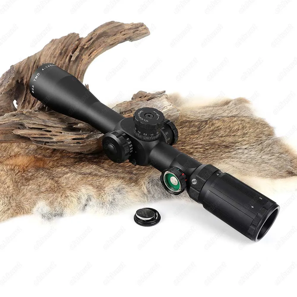BSA TMD 4-14X44-30 IR Hunting Riflescope Side Parallax Tactical Optical Sight Red Green Reticle Illuminated Rifle Scope  (10)