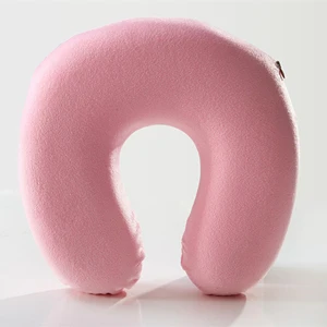 U-образная d подушка Memory Foam подушка шеи u-образная повозка подголовника мягкие подушки для путешествий - Цвет: Розовый