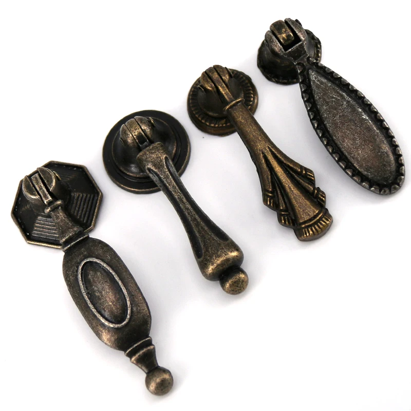 Vintage pomos para muebles de tirador de puerta de bronce antiguo tirador para armarios de cocina armario armario