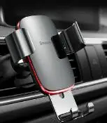 Универсальный автомобильный держатель для телефона с зажимом, автомобильный держатель для телефона, автоматический Автомобильный держатель для мобильного телефона в автомобиле - Цвет: air outlet gray
