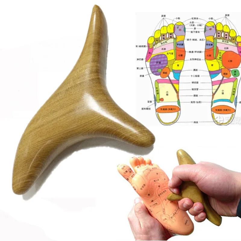 Треугольник вьетнамский ароматный деревянный массаж тройной лома лимфодренаж шиацу массажер для тела кровообращение иглоукалывание