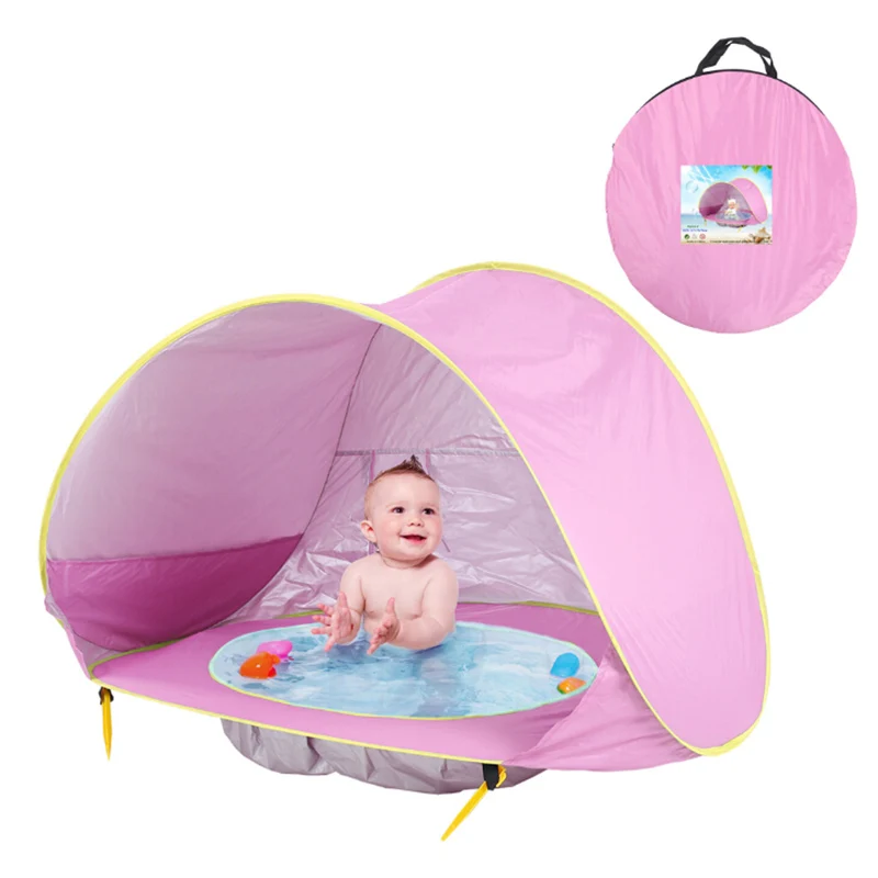 1 PC полиэстер ткань складной шариками детские игры пляж палатки плавательный бассейн с игровой корзиной дом детская складная палатка 117x79x70
