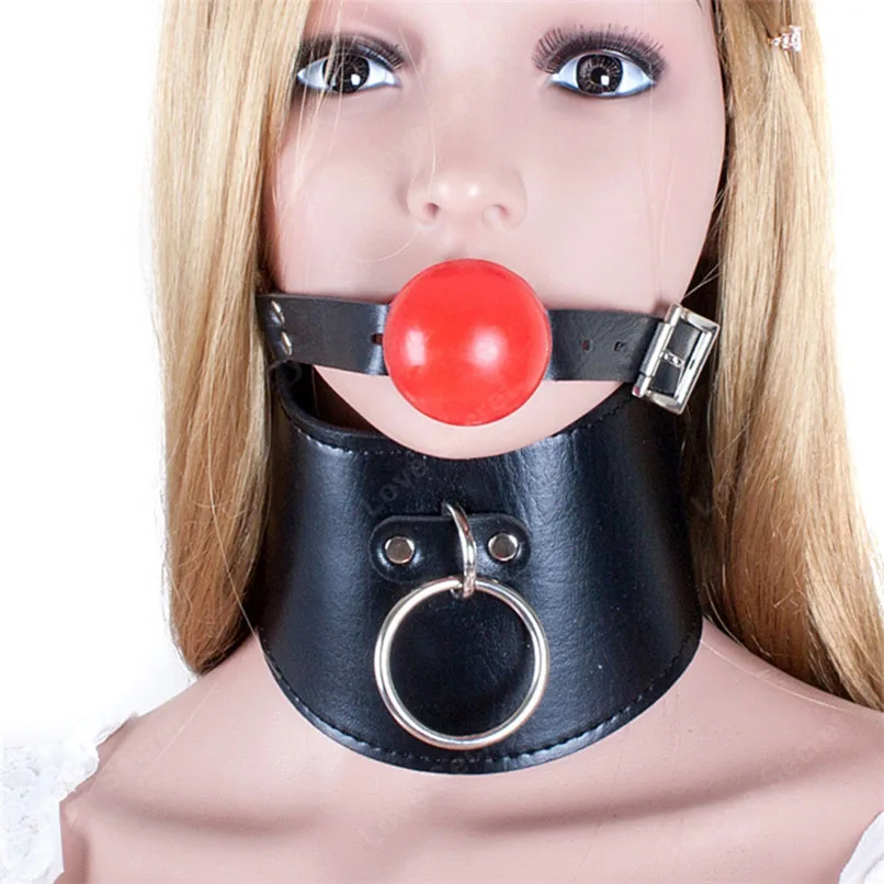 Воротник шея с кляпом для ролевых игр Фетиш игрушка взрослых|neck collar|bed restraintsadult games