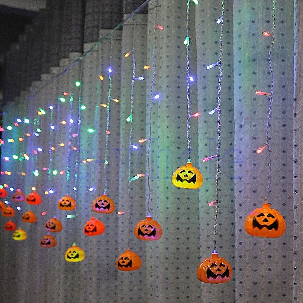 3.5 meters 96 lights LED Halloween pumpkin head ice light 3.5 meters 96 lights LED Halloween pumpkin head ice light