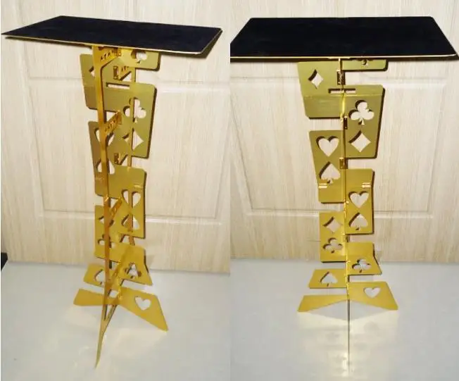 

Free shipping Folding Magic Tables (Gold Color),Magic Accessories,stage magic props,close up,Magic Tricks