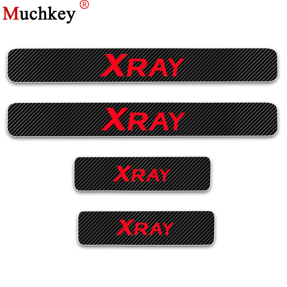 

For LADA XRAY Car Door Sill Protector Car Styling Carbon Fiber Door Plate Scuff Protection Door Step Scratch Decoration stickers