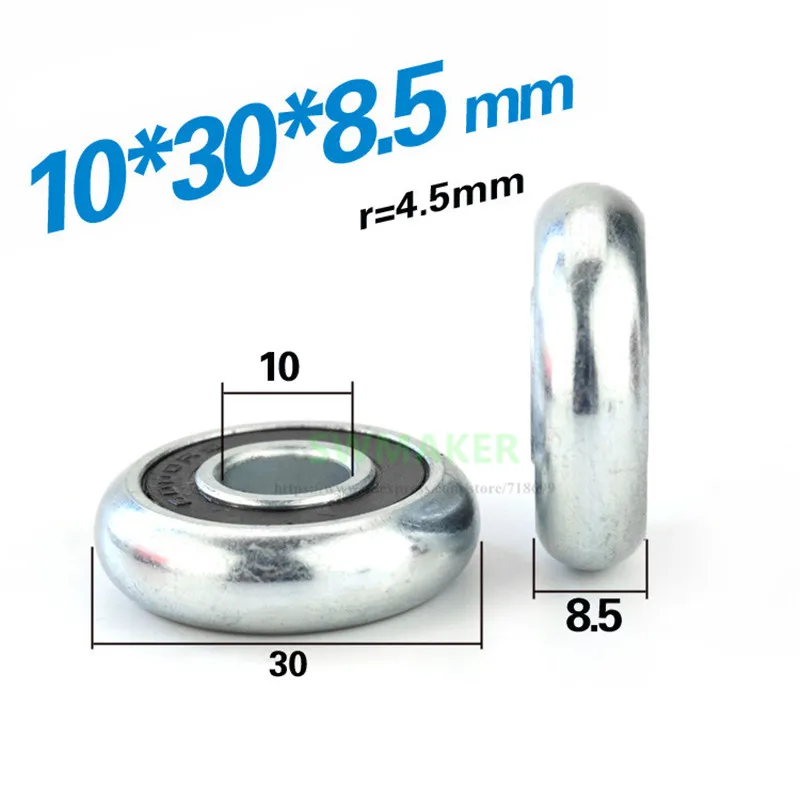 10*30*8.5mm R type pulley bearing steel wear-resistant and smooth rolling mechanical equipment drawer showcase metal wheel | Обустройство
