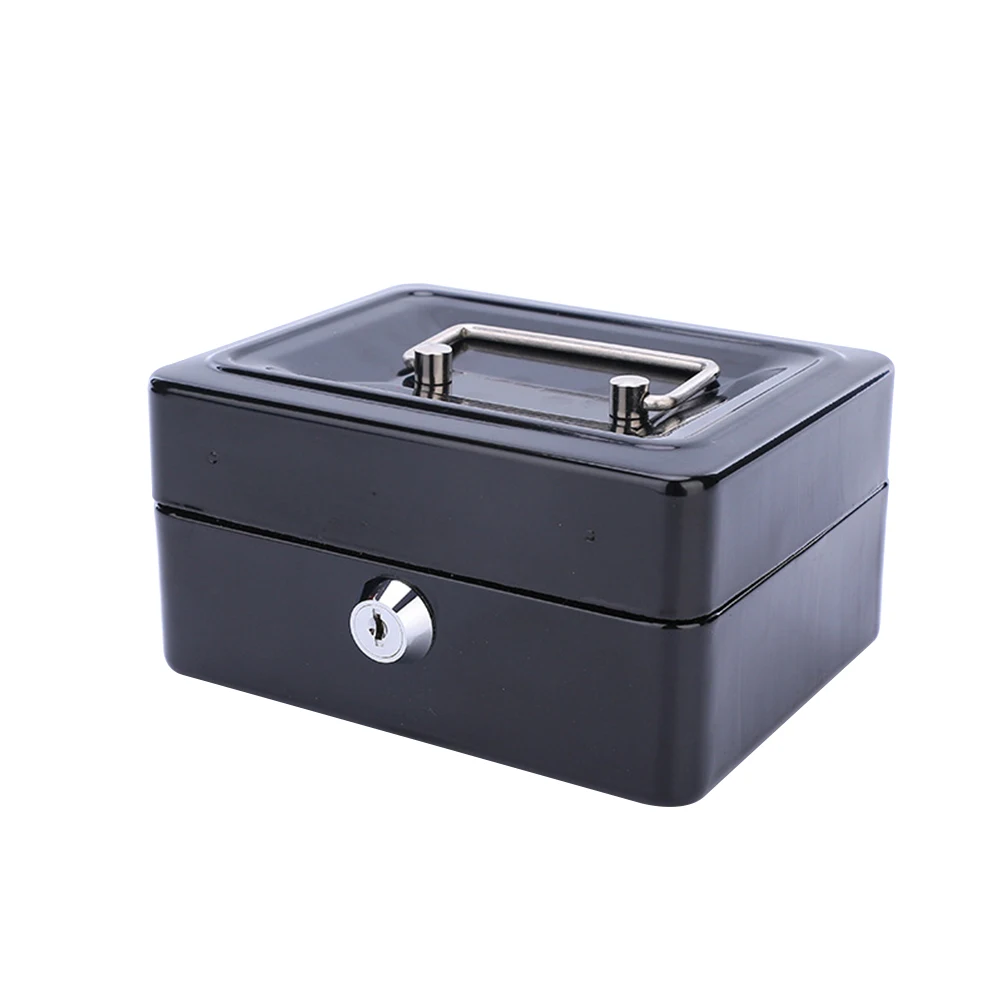 Mini Portable Steel Cash Safe Box Lockable Coin Security Box Storage