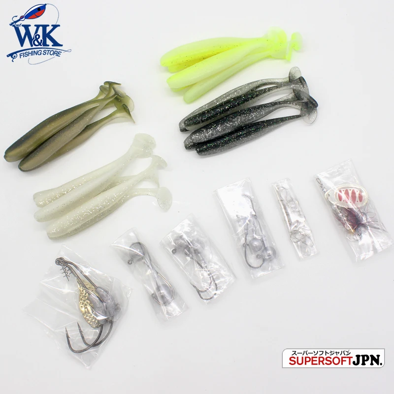Freshwater Fishing Bait Kit with 5g 7g 10g Jig Head and 3.5 inch Mini