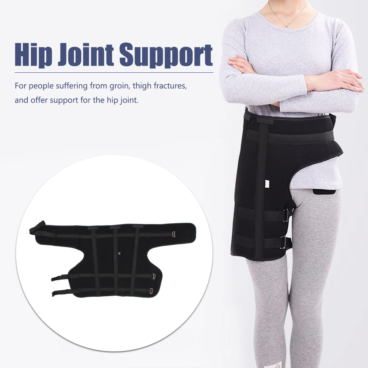 

Hip Waist Joint Support Groin Sacrum Stabilizer Brace Fracture Pain Strain Arthritis Protector Hip Thigh Brace Sports Safety
