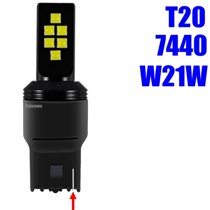 2 шт. 1156 P21W BA15S 1157 P21/5 Вт BAY15D T20 W21W 7440 W21/5 Вт 7443 BAU15S Cree чипы светодиодный автомобильный резервный лампы авто тормоз светильник лампочка - Испускаемый цвет: T20 7440