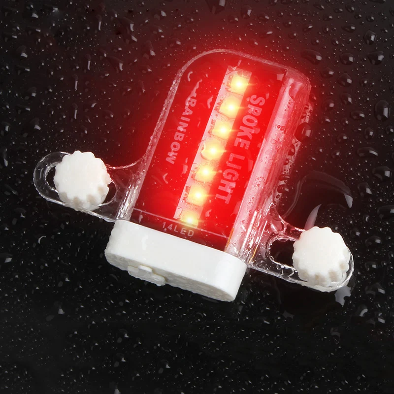 Крутая 2 сторона 14 LED велосипедная Ночная Водонепроницаемая сигнальная лампа для