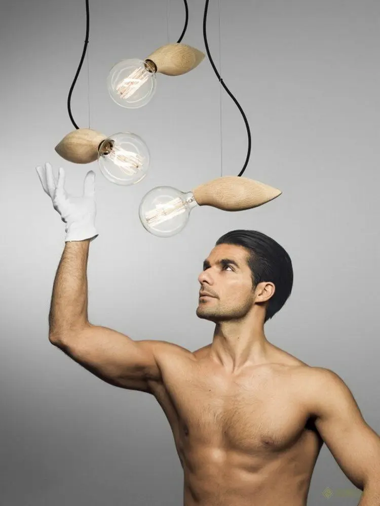 

Wood Light For Dining Room Bedroom Fish Swim Home Lamp Fixture Design Lighting Light Decoration Creativity