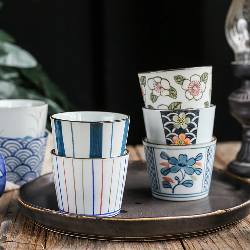 

Cute Pattern Tea Cup Water Cup Flower of Japanese and Wind High Temperature Glazed Ceramic Mugs travel coffee mug