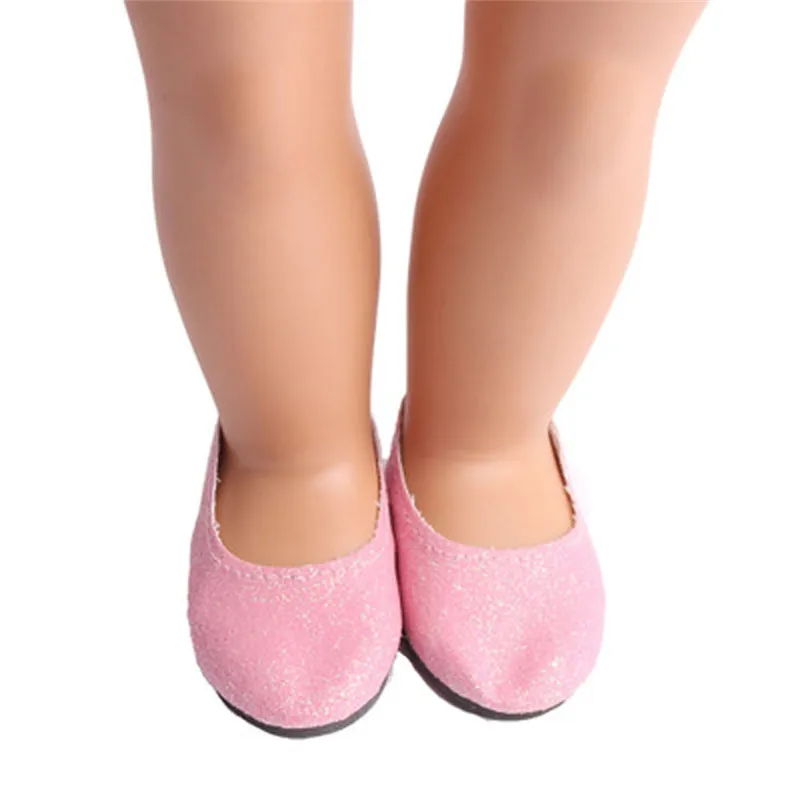 

Wholesale Girl Doll Shoes Fits 18 inch Doll Bling Shoes Boat shoes Doll Accessories 5 Colors Shoes for 18" Dolls Accessories