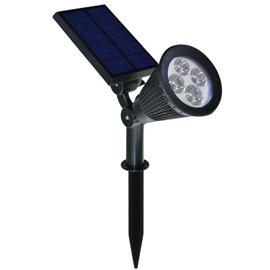 

2in1 Solar Powered Garden Lamp 4 LED Spot Light Waterproof Adjustable Auto-on/off 3 Modes Illuminate Outdoor Lamp Landscape