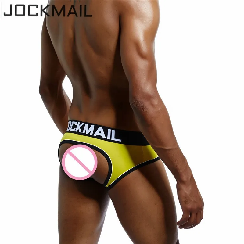 JOCKMAIL Брендовое сексуальное мужское нижнее белье трусы с открытой спиной