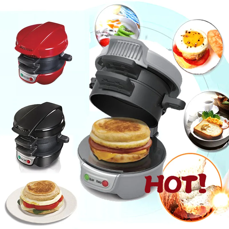 Electric Breakfast Sandwich Maker machine 220V 700w burger cook bacon